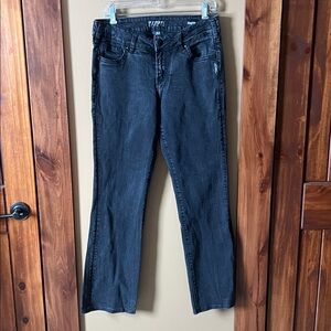 Vintage Silver Suki Women's Mid Slim Boot Size Distressed Black W31/L33